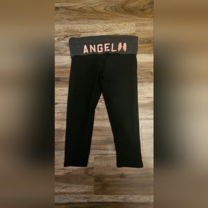 pink 7/8 length leggings